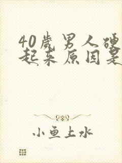 40岁男人硬不起来原因是什么