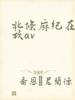 北条麻纪在线播放av