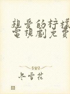 亲爱的柠檬先生电视剧免费观看完整