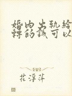 婚内出轨给小三转的钱可以要回来吗