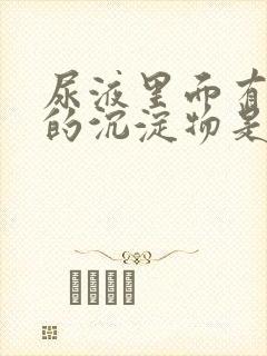 尿液里面有白色的沉淀物是怎么回事封面