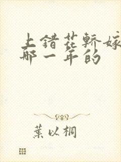 上错花轿嫁对郎哪一年的