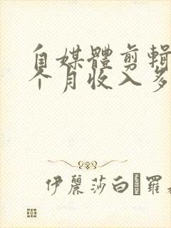 自媒体剪辑师一个月收入多少