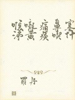 喉咙痛鼻塞黄鼻涕黄痰吃什么药