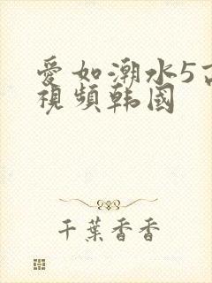 爱如潮水5高清视频韩国封面