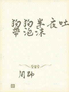 狗狗半夜吐黄水带泡沫