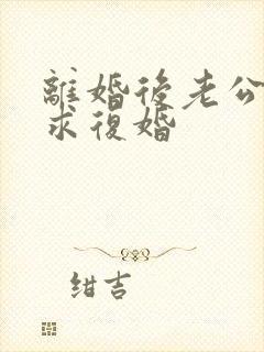 离婚后老公总是求复婚封面