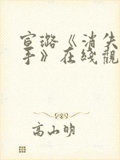 宣璐《消失的凶手》在线观看