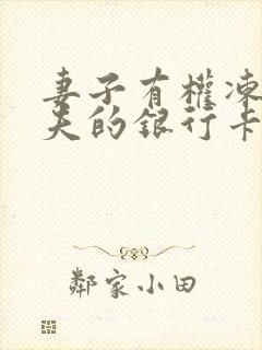 妻子有权冻结丈夫的银行卡吗