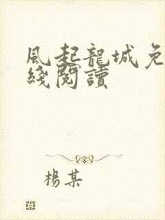 风起龙城免费在线阅读