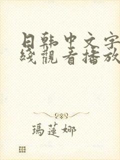 日韩中文字幕在线观看播放