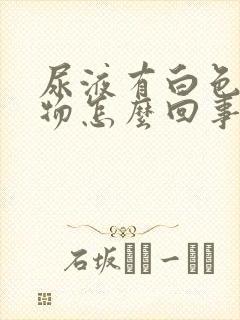 尿液有白色分泌物怎么回事