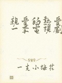 亲爱的热爱的第一季电视剧免费观看封面