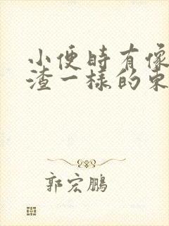 小便时有像豆腐渣一样的东西