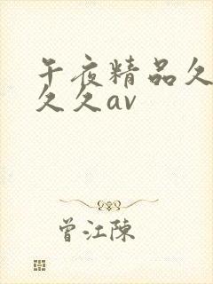 午夜精品久久久久久av