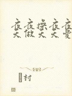 夜夜操夜夜爽天天做天天爱