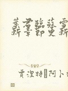 叶君临苏雪儿最新章节更新封面