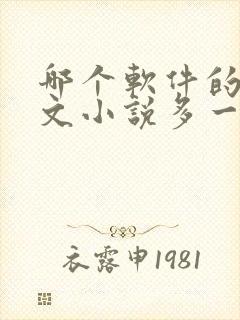 哪个软件的同人文小说多一点