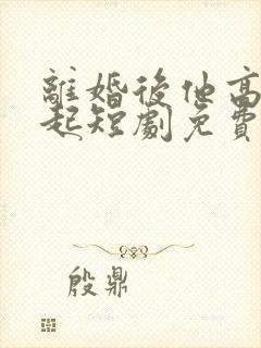 离婚后他高攀不起短剧免费观看全集封面