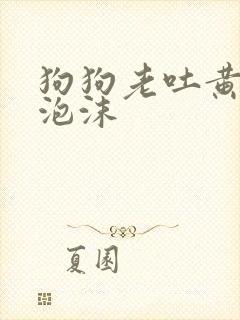 狗狗老吐黄水带泡沫封面