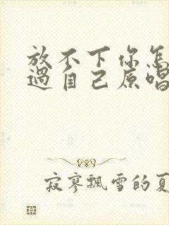 放不下你怎么放过自己原唱完整版