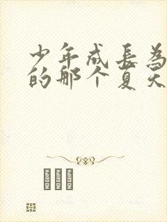 少年成长为大人的那个夏天全集