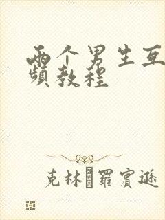 两个男生互操视频教程