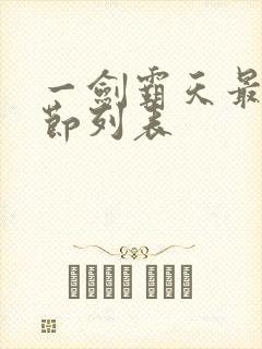 一剑霸天最新章节列表