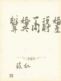 离婚了复婚房子算共同财产吗