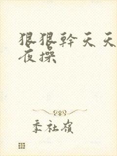 狠狠干天天插夜夜操