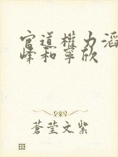 官道权力滔天林峰和宁欣