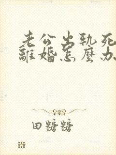 老公出轨死活要离婚怎么办封面