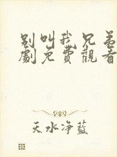 别叫我兄弟电视剧免费观看高清