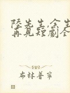 陆先生,余生不再见短剧全集