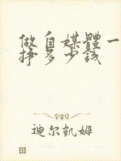 做自媒体一个月挣多少钱