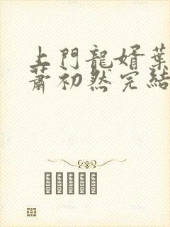 上门龙婿叶辰,萧初然完结版封面