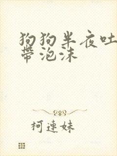 狗狗半夜吐黄水带泡沫