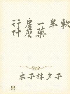 行房一半软了吃什么药