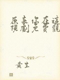 原来你在这里电视剧免费观看