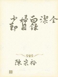 少妇白洁全文章节目录