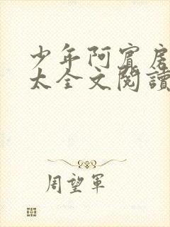 少年阿宾房东太太全文阅读章节目录封面