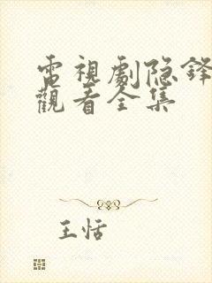 电视剧隐锋免费观看全集