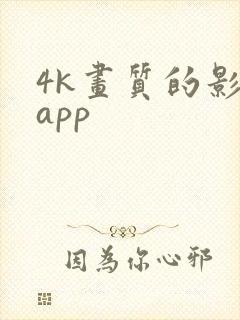4k画质的影视app