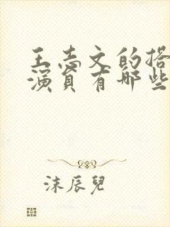 王志文的搭档女演员有哪些