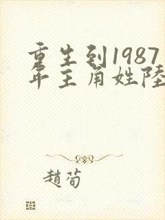 重生到1987年主角姓陆的小说