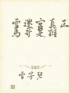 雪迷宫真正的小马哥是谁封面