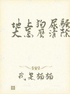 地上狗尿骚味很大怎么清除