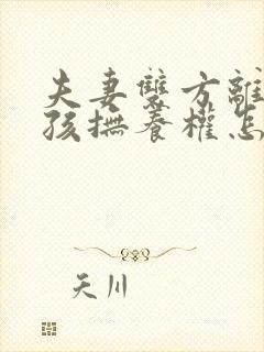 夫妻双方离婚小孩抚养权怎么判封面