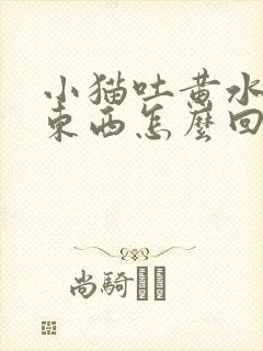 小猫吐黄水不吃东西怎么回事