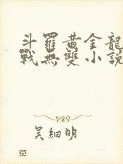 斗罗黄金龙神斗战无双小说